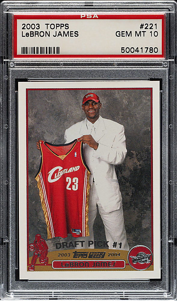 2003-2004 Topps Basketball #221 LeBron James Rookie PSA GEM MINT 10