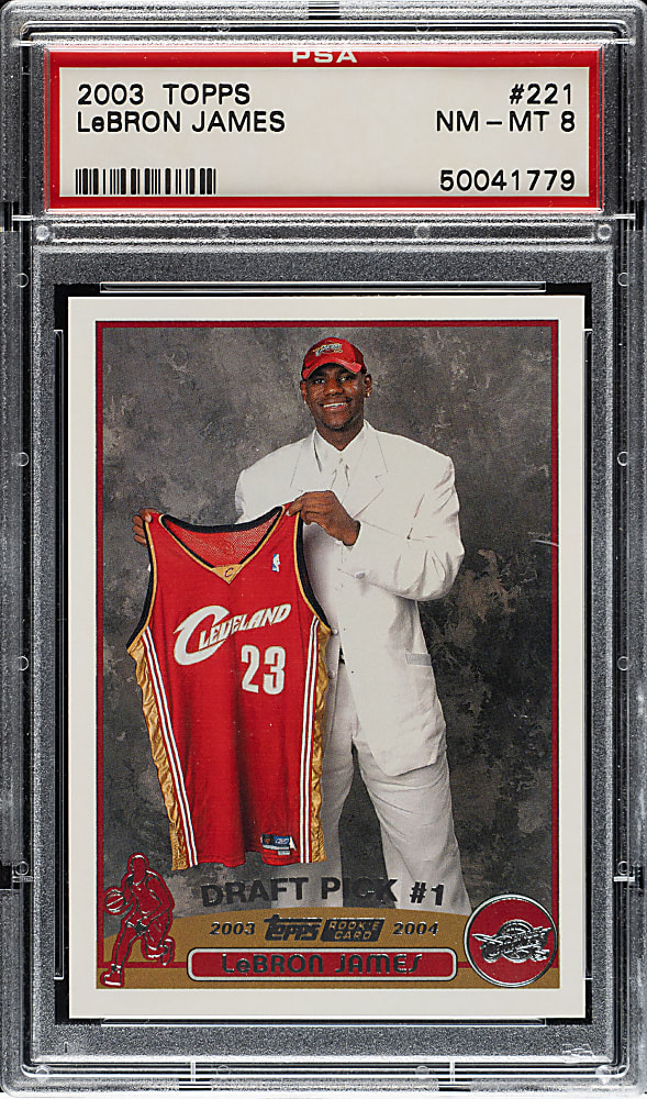 2003-2004 Topps Basketball #221 LeBron James Rookie PSA NM-MT 8