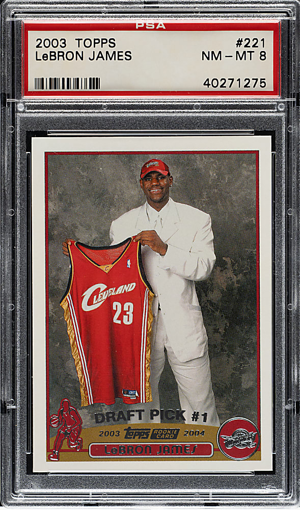 2003-2004 Topps Basketball #221 LeBron James Rookie PSA NM-MT 8