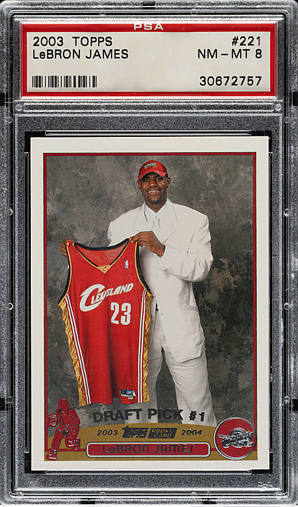2003-2004 Topps Basketball #221 LeBron James Rookie PSA NM-MT 8