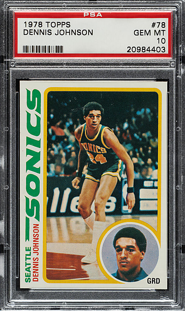 1978-1979 Topps Basketball #78 Dennis Johnson Rookie PSA GEM MINT 10