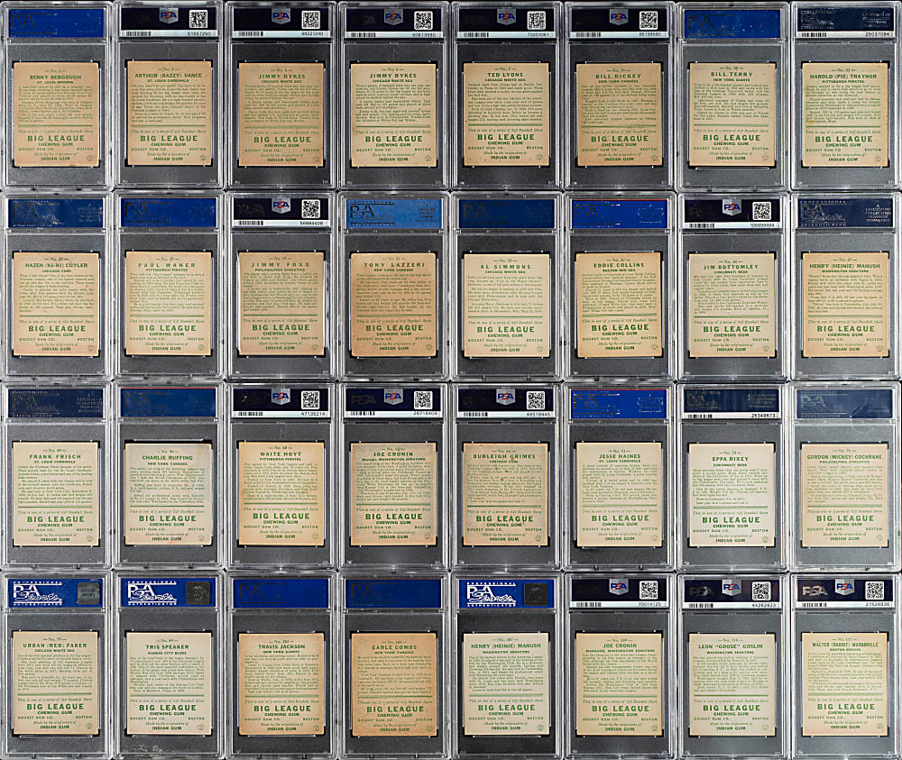 1933 R319 Goudey Near-Complete Set (238/240): #17 PSA Set Registry (4.69 GPA)