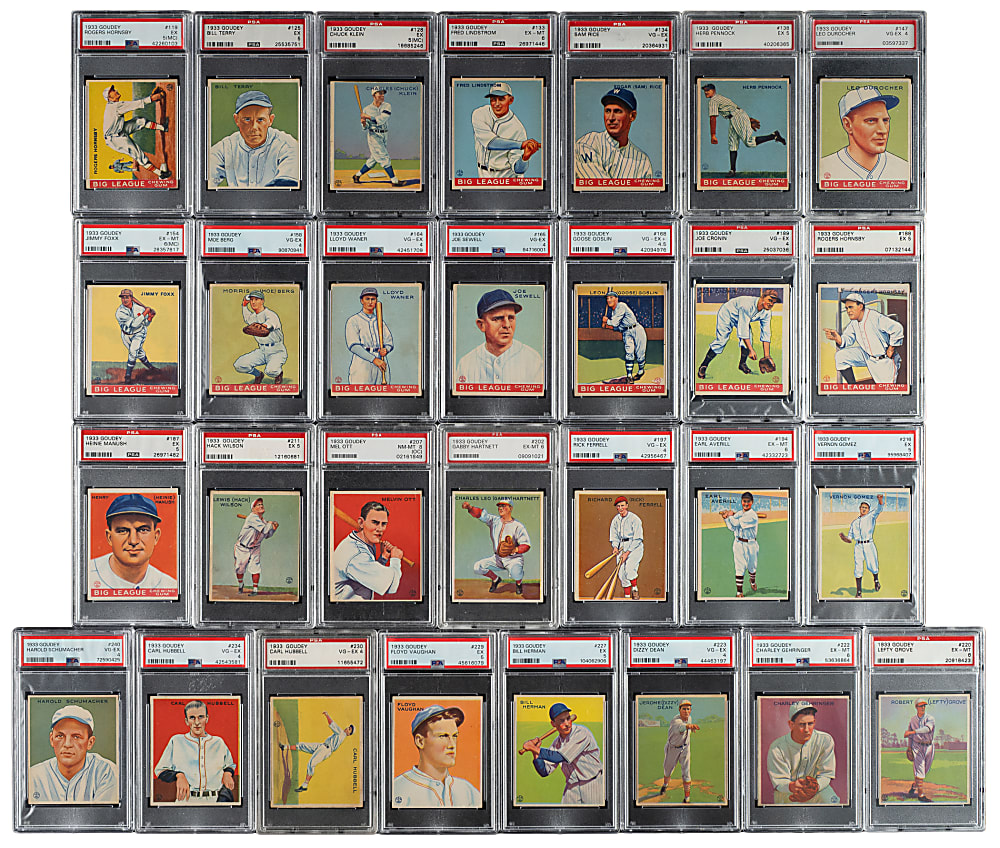 1933 R319 Goudey Near-Complete Set (238/240): #17 PSA Set Registry (4.69 GPA)