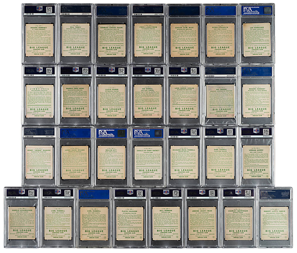 1933 R319 Goudey Near-Complete Set (238/240): #17 PSA Set Registry (4.69 GPA)