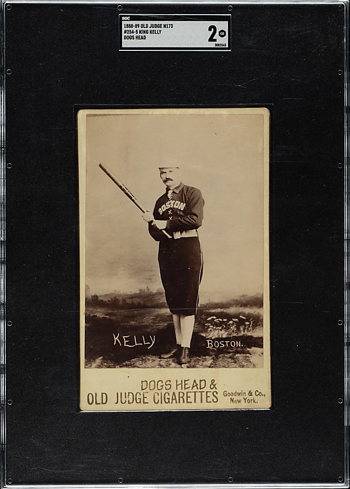 1888 N173 Old Judge "Dogs Head" Cabinet Mike "King" Kelly SGC GOOD 2