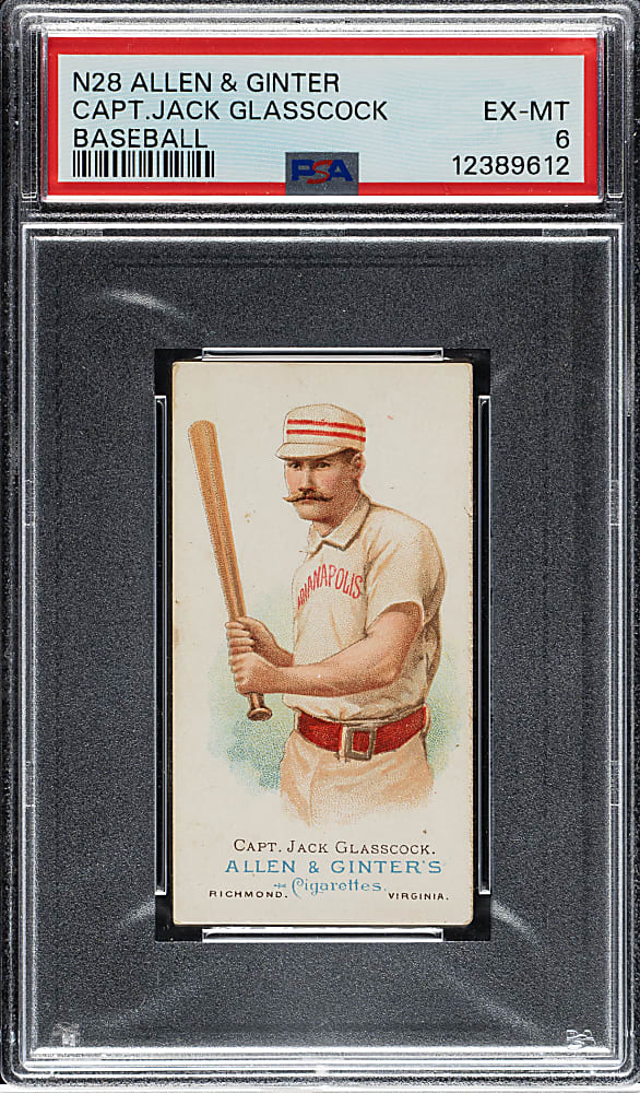 1888 N28 Allen & Ginter Jack Glasscock PSA EX-MT 6
