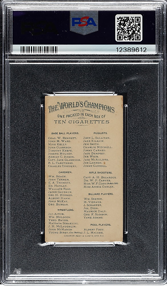1888 N28 Allen & Ginter Jack Glasscock PSA EX-MT 6