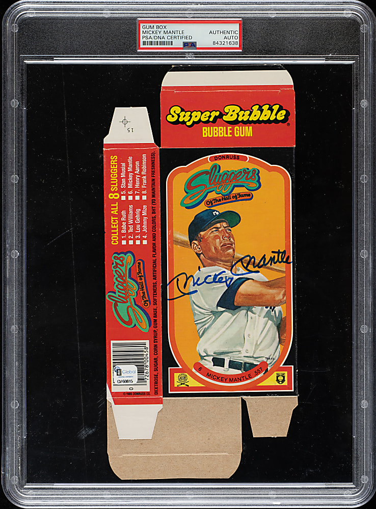 Mickey Mantle Signed Gum Box - PSA/DNA