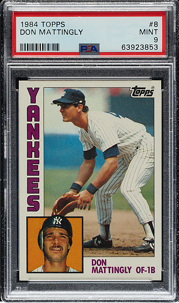 1984 Topps #8 Don Mattingly Rookie PSA MINT 9