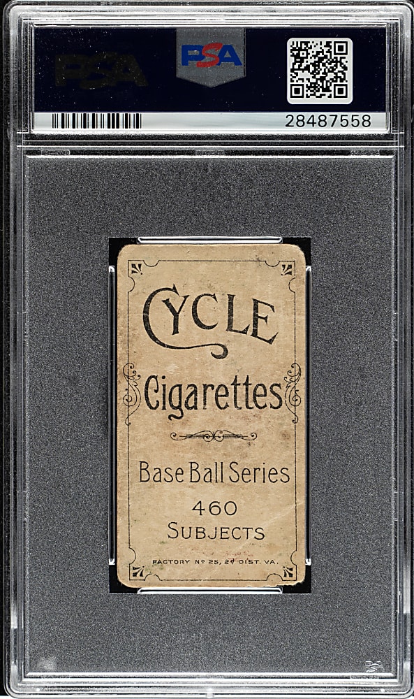 1909-1911 T206 White Border Christy Mathewson Dark Cap PSA GOOD 2 - Cycle 460 Back
