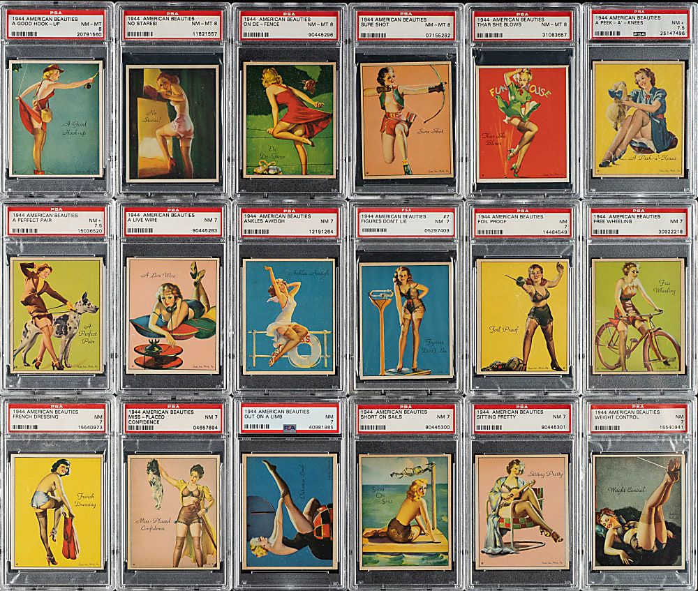 1944 R59 American Beauties PSA-Graded Complete Set (24)