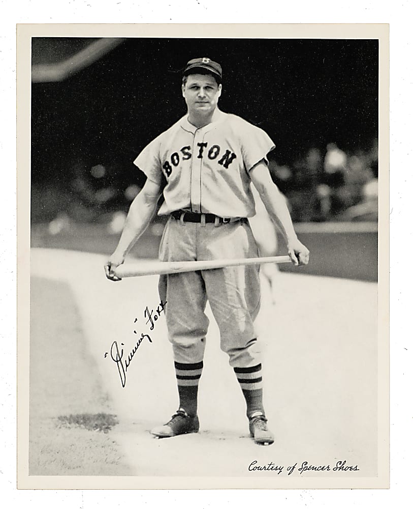 Circa 1930s Spencer Shoes Jimmie Foxx Promotional Photograph with Original Envelope - Same Image Used For 1940 Play Ball Card
