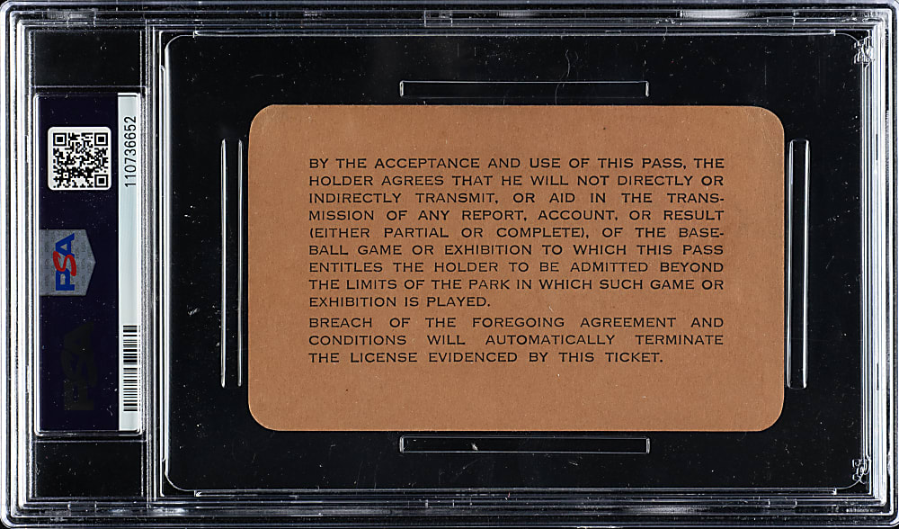 1954 National League Season Pass PSA EX 5 - Hank Aaron's Rookie Season