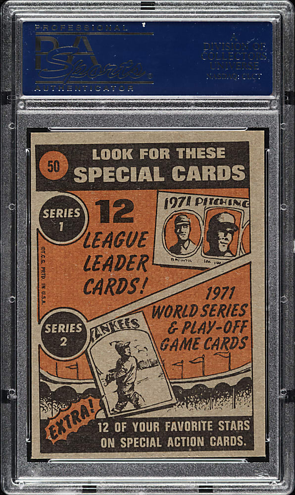 1972 Topps #50 Willie Mays In Action PSA MINT 9