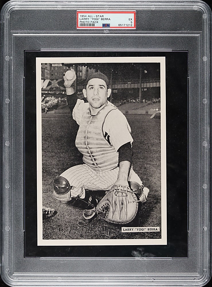 1954 All-Star Photo Pack Larry "Yogi" Berra PSA EX 5