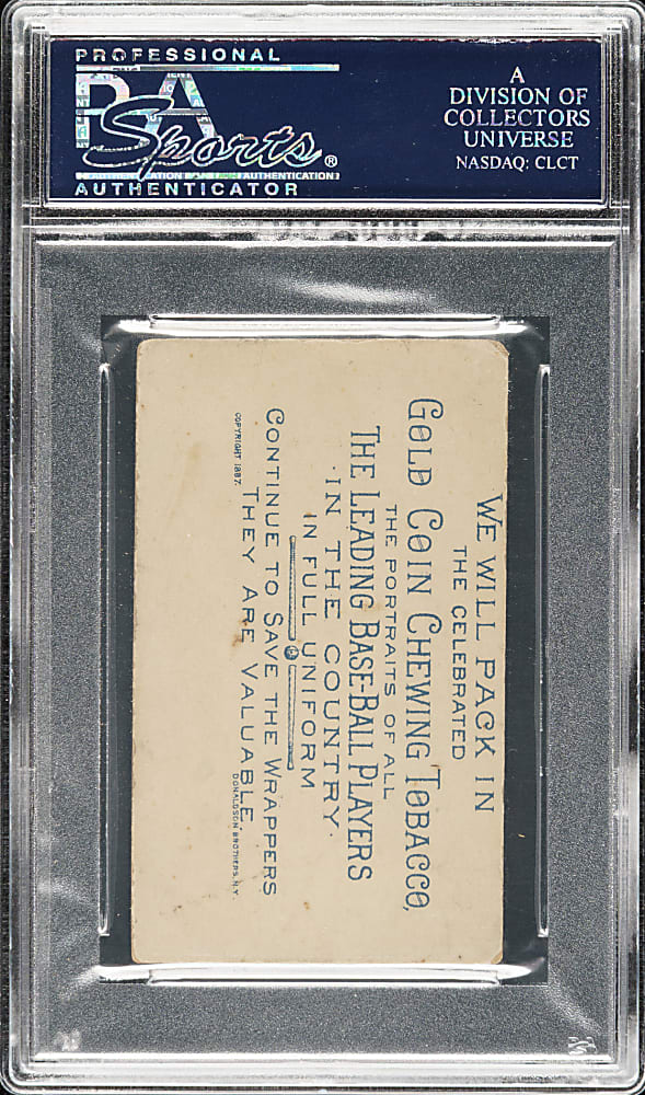 1887 N284 Buchner Gold Coin Old Hoss Radbourn Hands Above Waist PSA VG 3