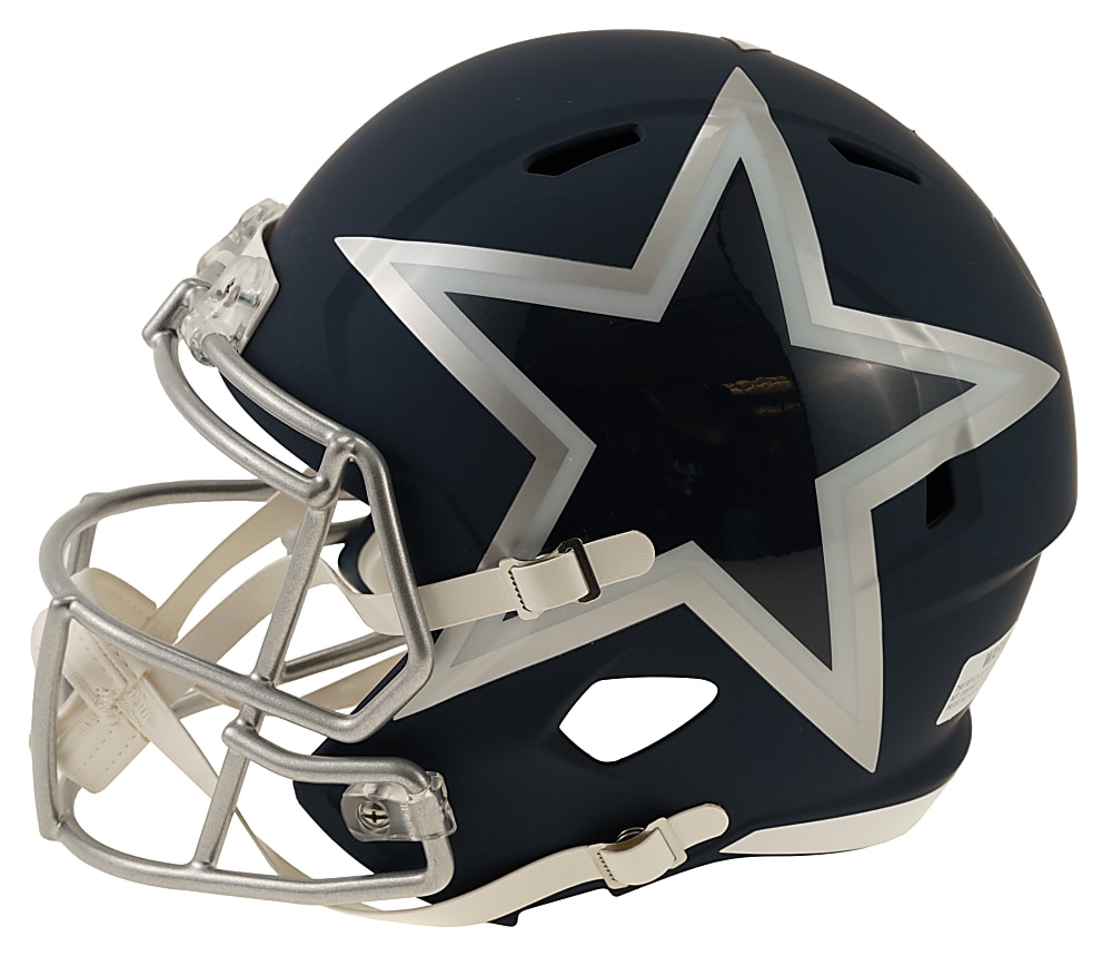 Michael Irvin and Emmitt Smith Dual-Signed Dallas Cowboys Full-Size AMP Speed Helmet - Beckett and PROVA