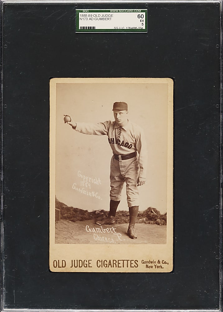 1888 N173 Old Judge Cabinet Ad Gumbert SGC EX 60