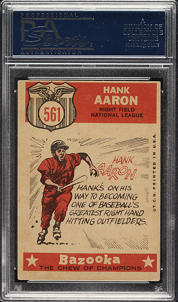 Signed 1959 Topps #561 Hank Aaron All-Star - PSA/DNA