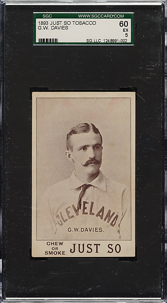 1893 Just So Tobacco George Davies SGC EX 60 - Highest Graded!