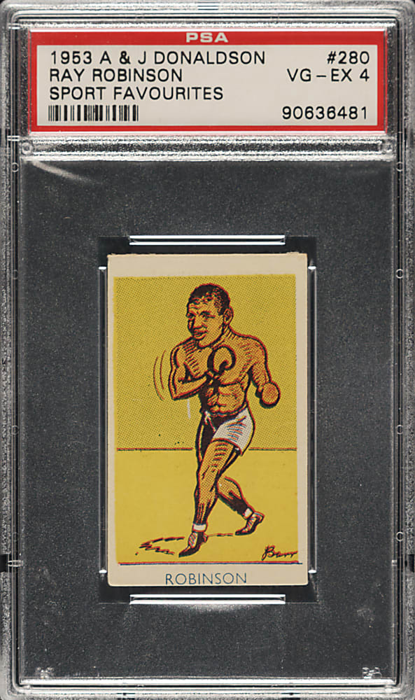 1953 A & J Donaldson "Sport Favourites" Boxing #280 Ray Robinson PSA VG-EX 4
