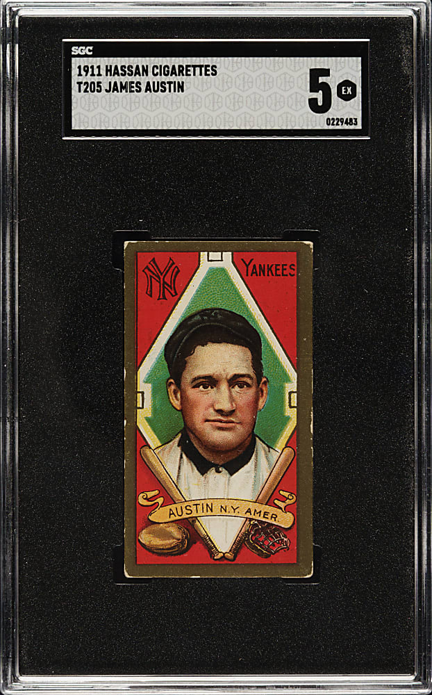 1911 T205 Gold Border Jimmy Austin SGC EX 5
