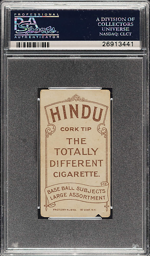 1909-1911 T206 White Border Fielder Jones Hands at Hips PSA POOR 1 - Brown Hindu Back
