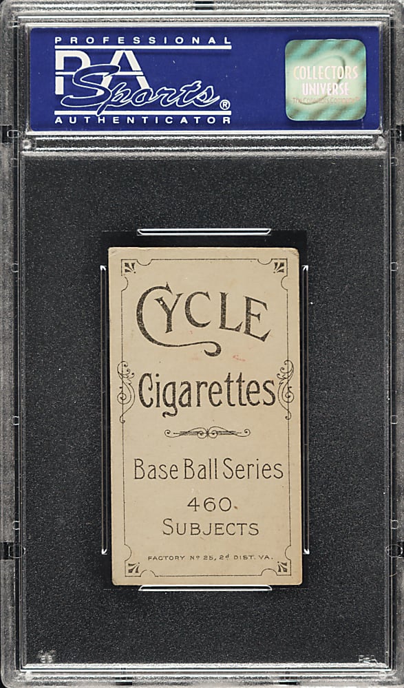 1909-1911 T206 White Border Frank Smith Chicago and Boston PSA VG-EX 4 - Cycle 460 Back