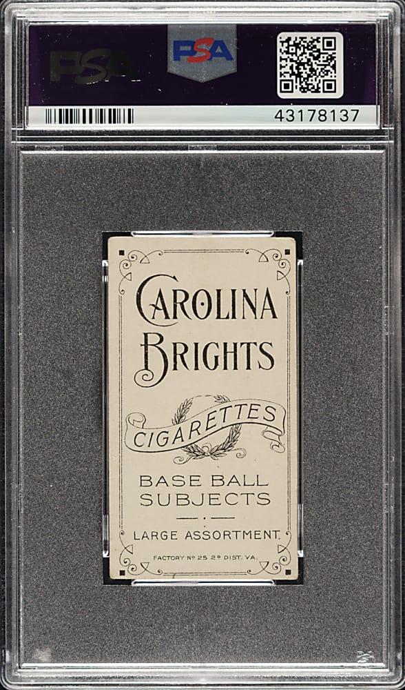 1909-1911 T206 White Border Paul Davidson PSA VG-EX 4 - Carolina Brights Back