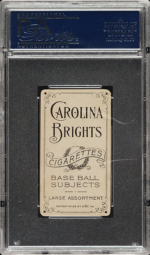 1909-1911 T206 White Border Bill Clymer PSA GOOD 2 - Carolina Brights Back