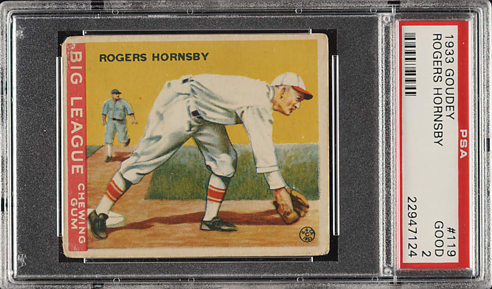 1933 R319 Goudey #119 Rogers Hornsby PSA GOOD 2