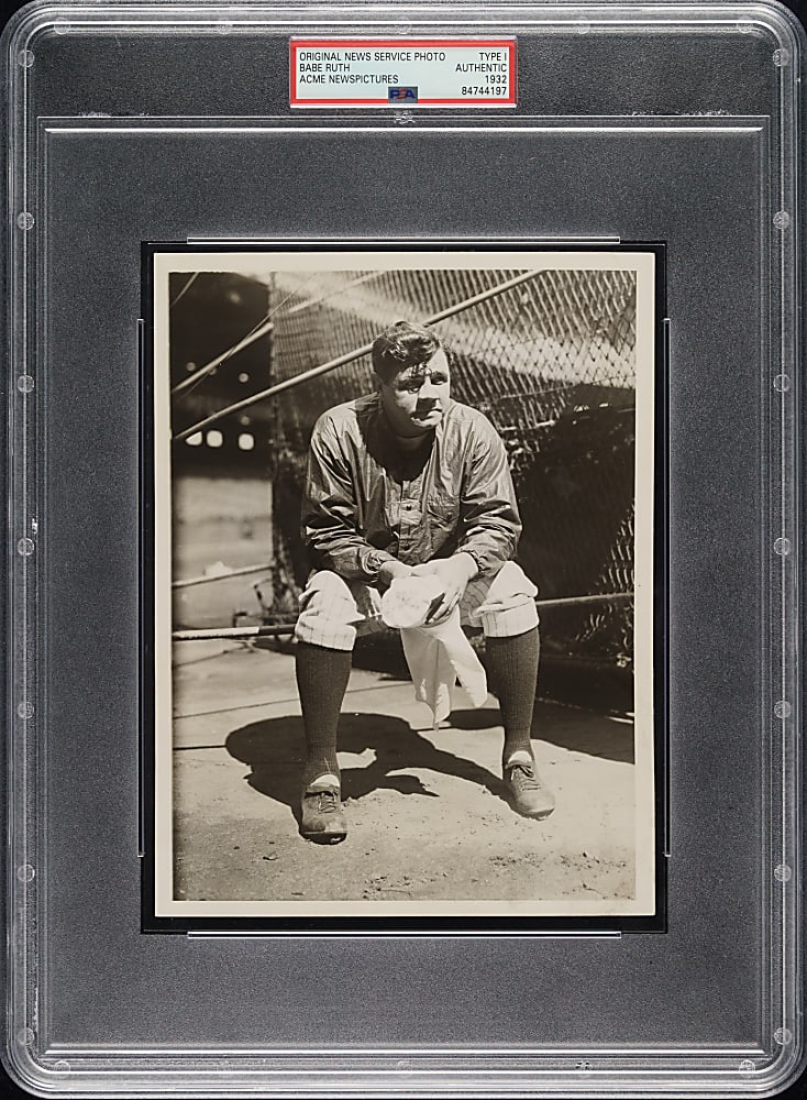 1932 Babe Ruth Original News Service Photograph PSA/DNA Type I