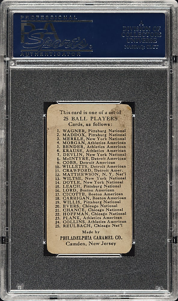 1909 E95 Philadelphia Caramel Eddie Plank PSA GOOD 2