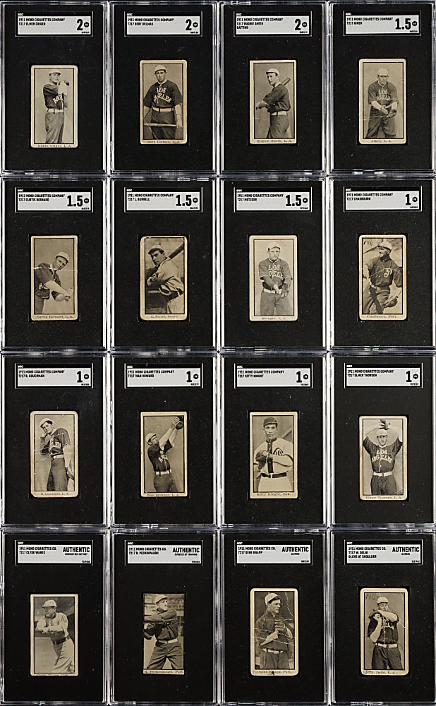 1911 T217 Mono Cigarettes SGC-Graded Near-Complete Set (16/25)