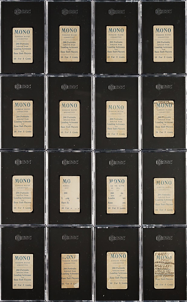 1911 T217 Mono Cigarettes SGC-Graded Near-Complete Set (16/25)