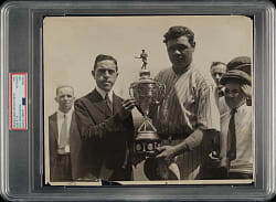 1921 Babe Ruth Davega Trophy Presentation Original Wide World Photos Photograph PSA/DNA Type I