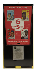 Circa 1950s Baseball Card Vending Machine with Jackie Robinson and Whitey Ford