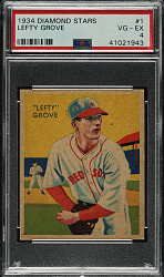 1934-1936 R327 Diamond Stars #1 Lefty Grove (1935 Green Back) PSA VG-EX 4
