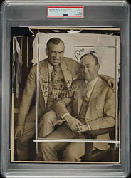 Circa 1920s Ty Cobb and Tris Speaker Original News Service Photograph PSA/DNA Type I