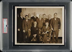 1944 MLB Executives Original Associated Press Photograph with Ford Frick, Warren Giles, and Branch Rickey PSA/DNA Type I