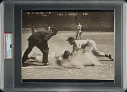 1954 Larry Doby and Andy Carey Original News Service Photograph PSA/DNA Type I