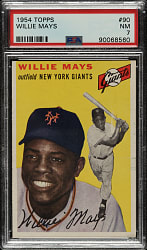 1954 Topps #90 Willie Mays PSA NM 7