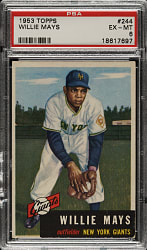 1953 Topps #244 Willie Mays PSA EX-MT 6