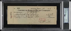 1936 Babe Ruth Signed Check PSA/DNA NM-MT 8