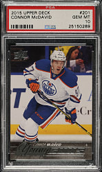2015-2016 Upper Deck Hockey #201 Connor McDavid Rookie PSA GEM MINT 10