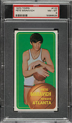 1970-1971 Topps Basketball #123 Pete Maravich Rookie PSA NM-MT 8
