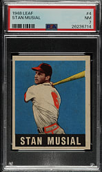 1948-1949 Leaf #4 Stan Musial Rookie PSA NM 7