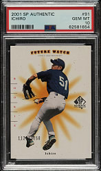 2001 Upper Deck SP Authentic Future Watch #91 Ichiro Suzuki Rookie #1123/1250 PSA GEM MINT 10