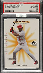 2001 Upper Deck SP Authentic Future Watch #126 Albert Pujols Rookie #1013/1250 PSA GEM MINT 10