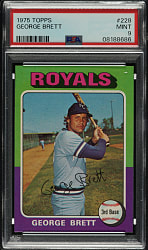 1975 Topps #228 George Brett Rookie PSA MINT 9